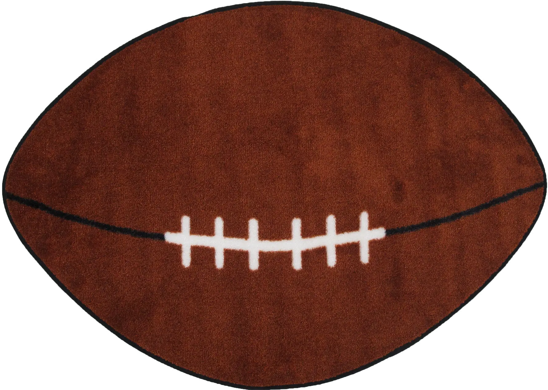 2 x 4 X-Small Brown Football Rug - Fun Time Shape