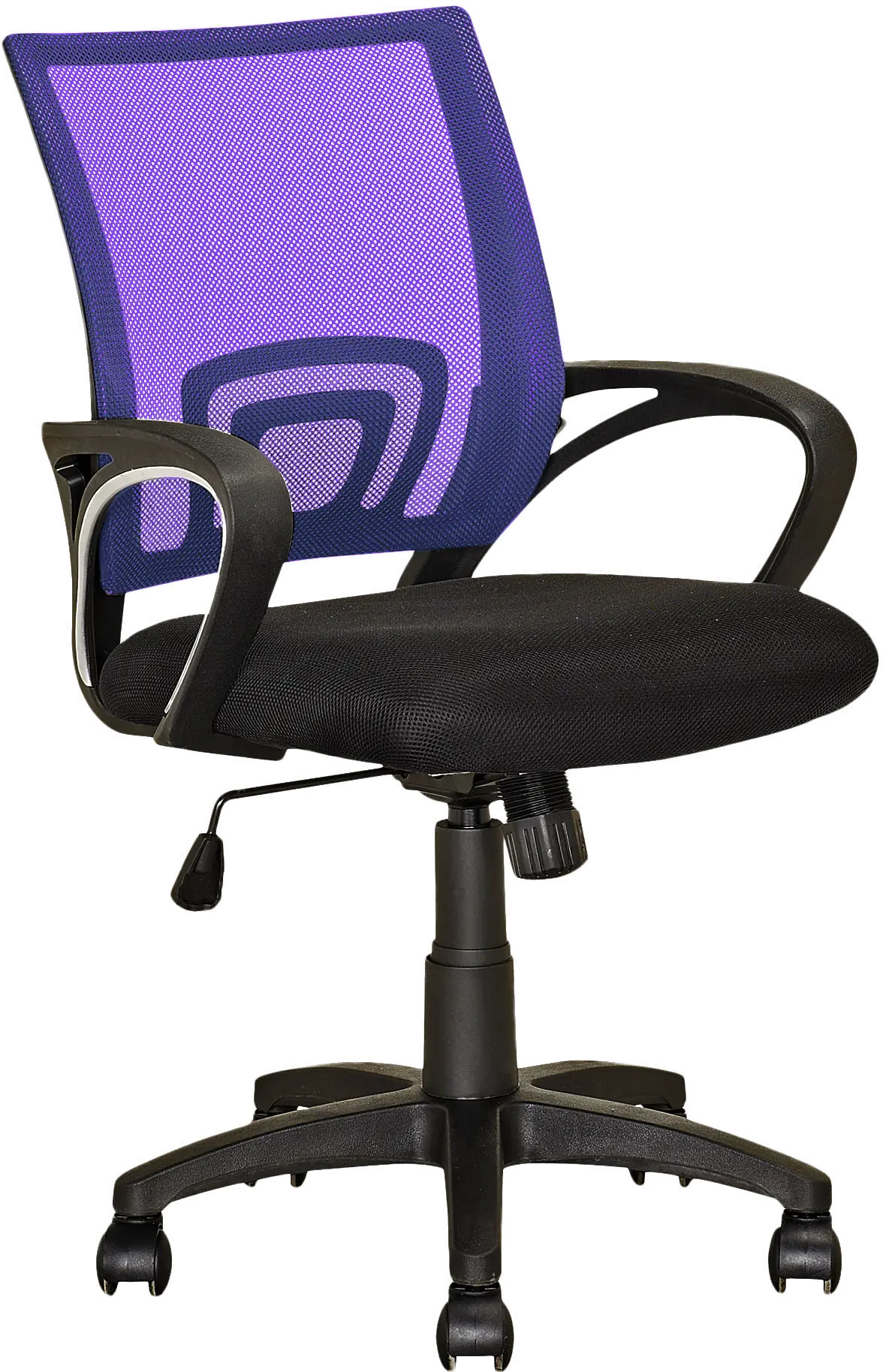 Workspace Black and Purple Mesh Office Chair