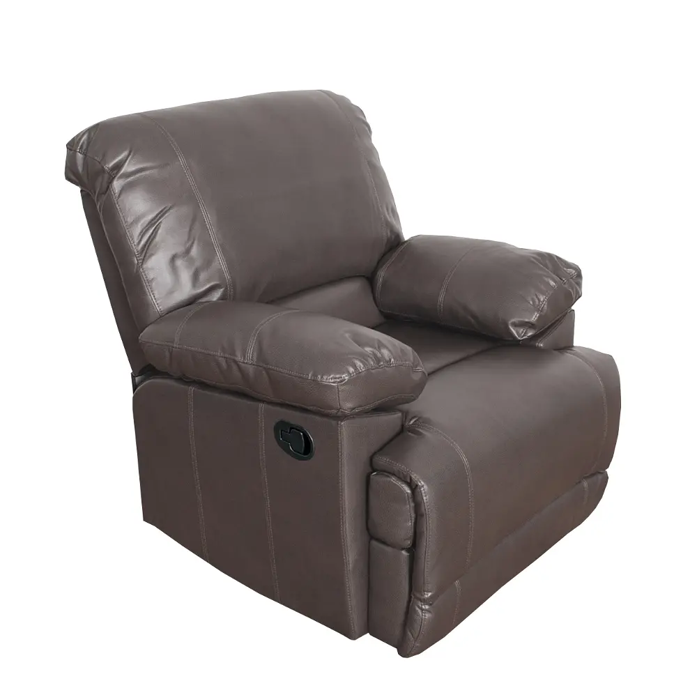 Brown Bonded Leather Recliner - Lea-1