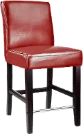 Antonio Red Bonded Leather Counter Height Stool