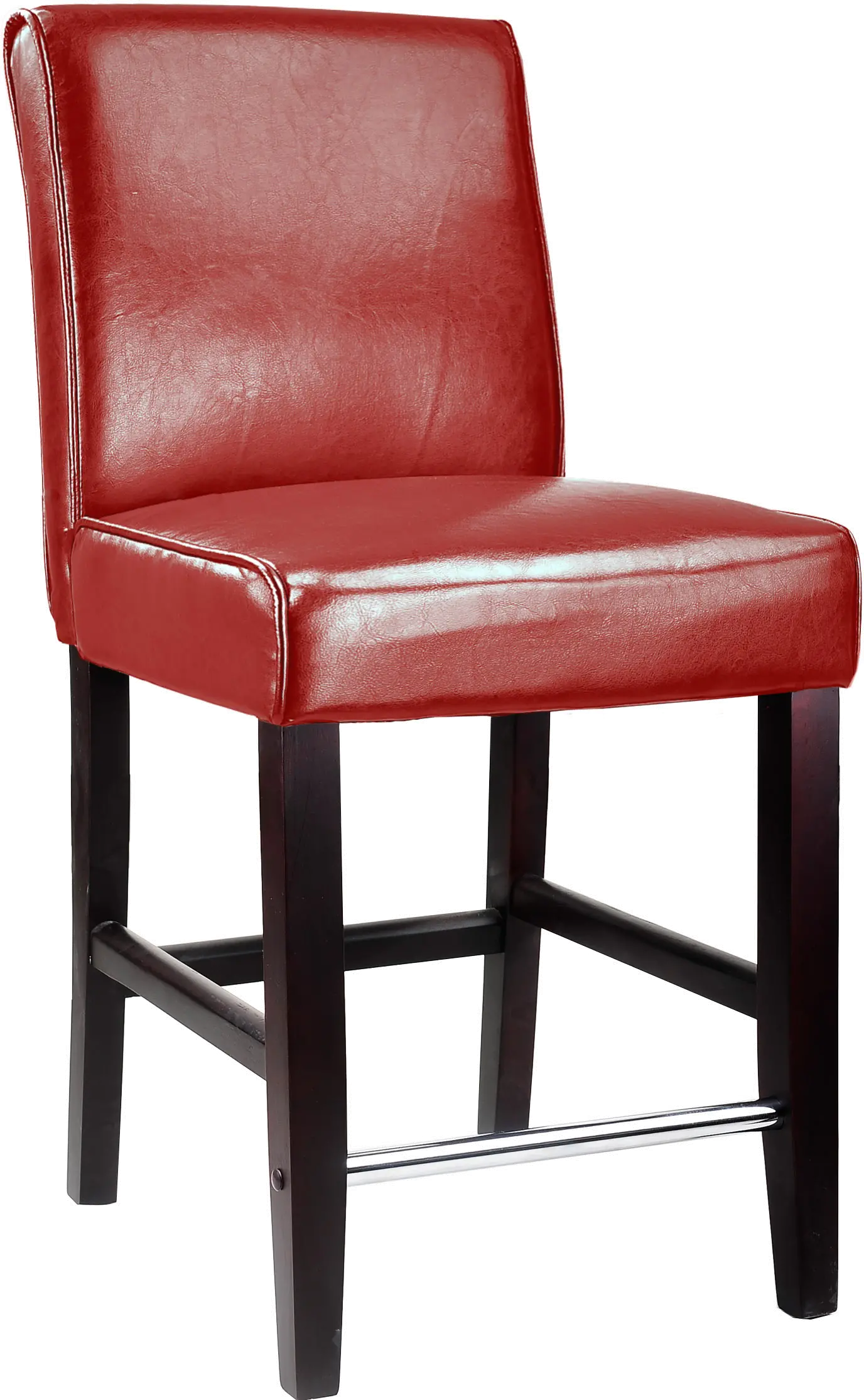 Photos - Chair CorLiving Antonio Red Upholstered Counter Height Stool DAD-554-B 