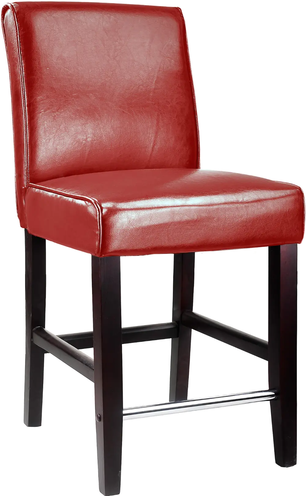 Antonio Red Upholstered Counter Height Stool-1