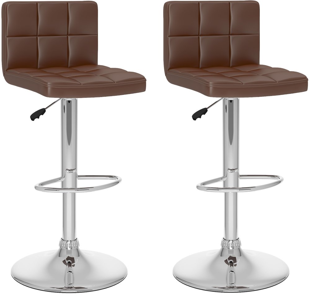 Carson Brown Adjustable Bar Stool, Set of 2