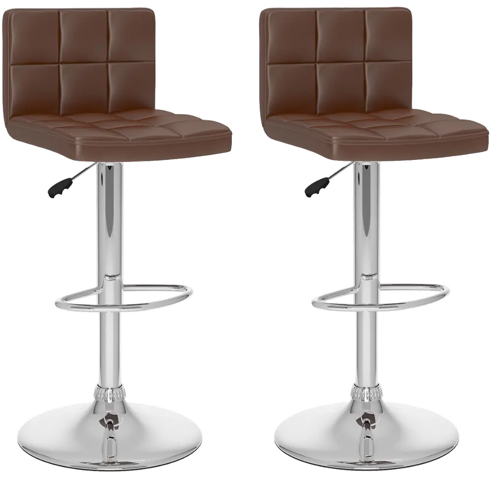 High-Back Adjustable Bar Stool (Set of 2)-1