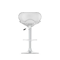 Set of 2 White Leatherette CorLiving Curved Form Fitting Adjustable Bar Stool