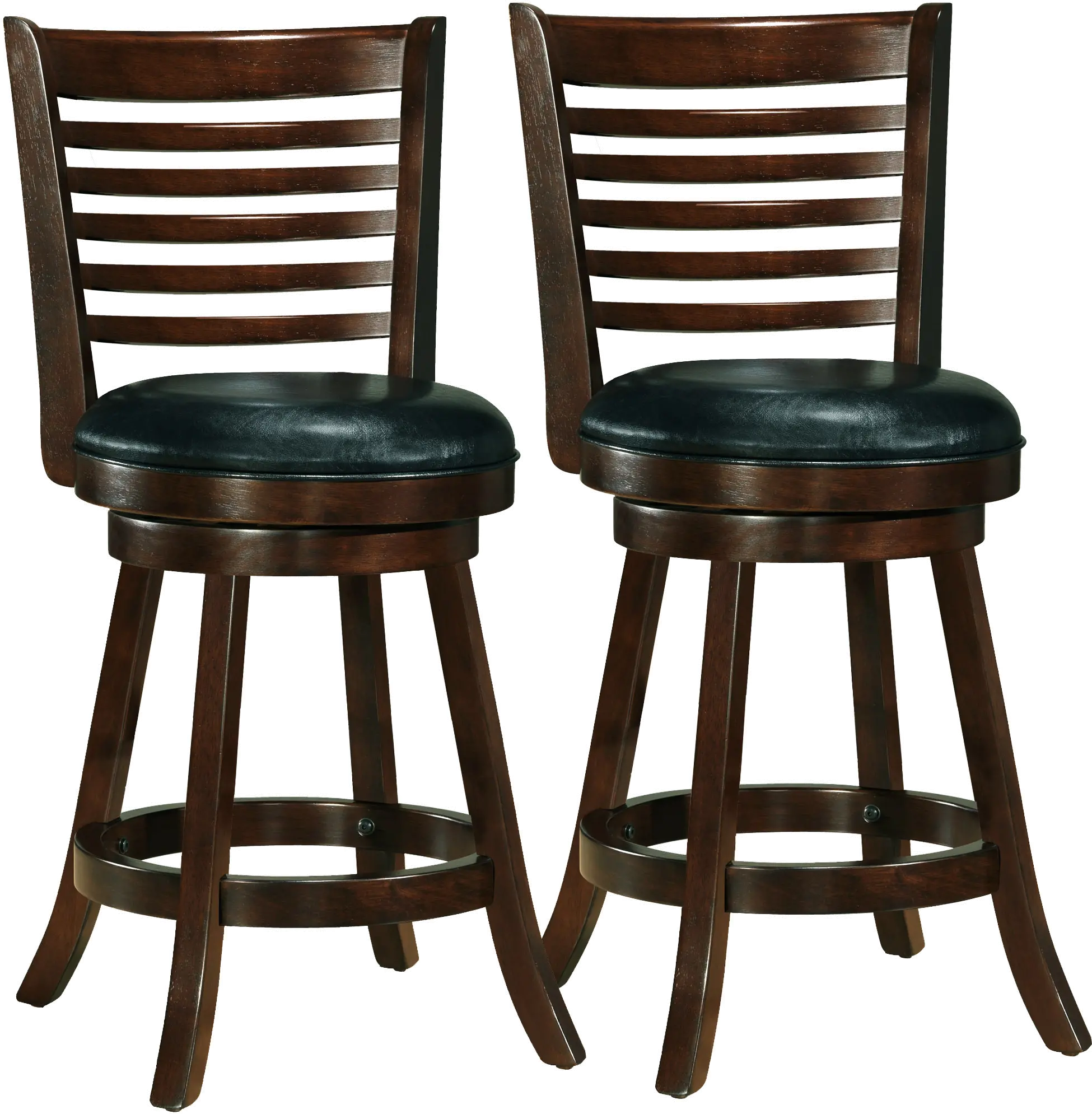 Woodgrove Cappuccino and Black Counter Height Stool, Set of 2