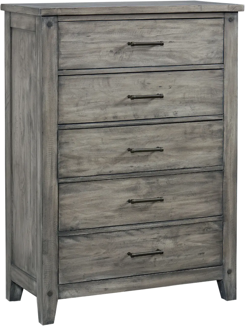 Rustic Casual Gray Chest of Drawers - Nelson-1