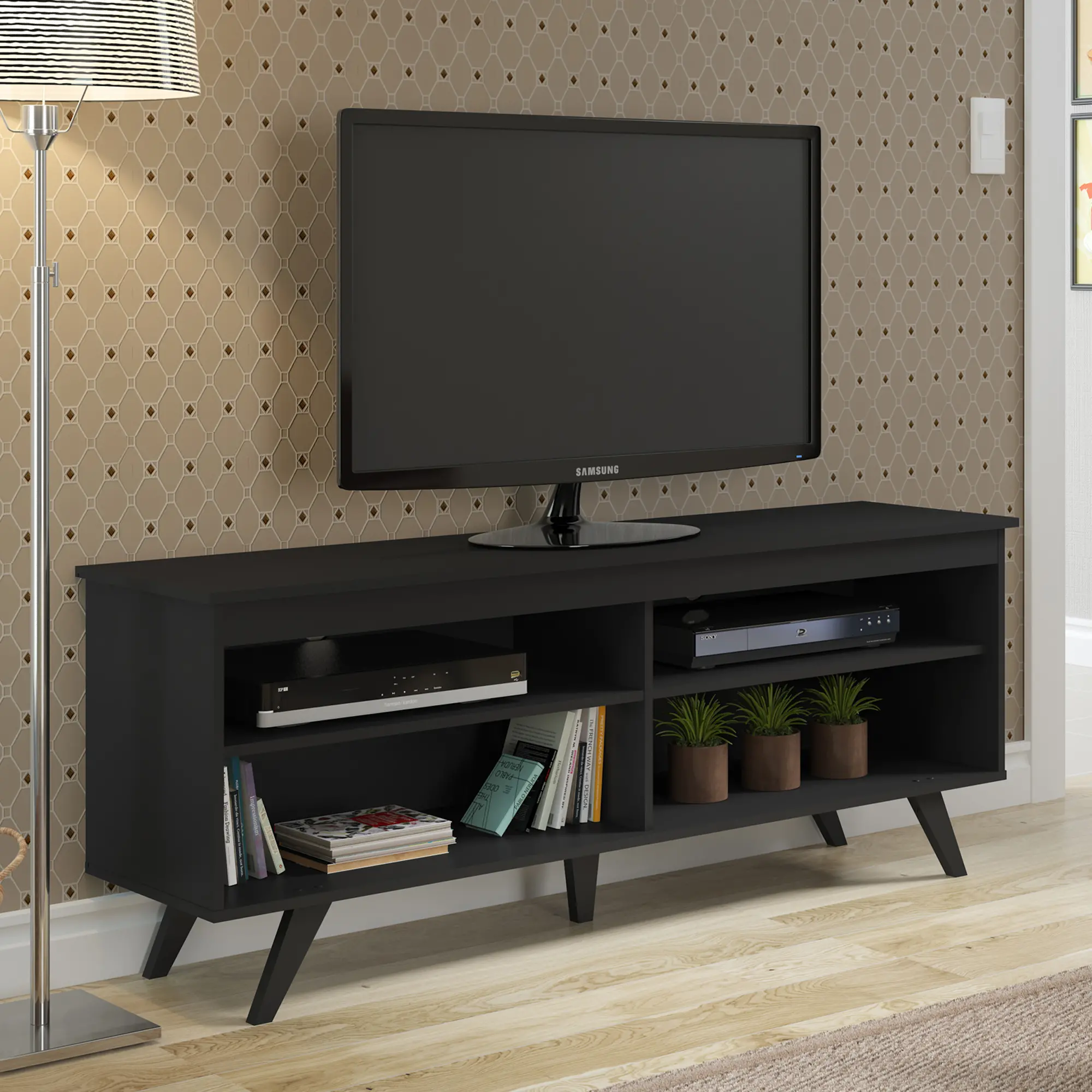 Black TV Stand - Walker Edison