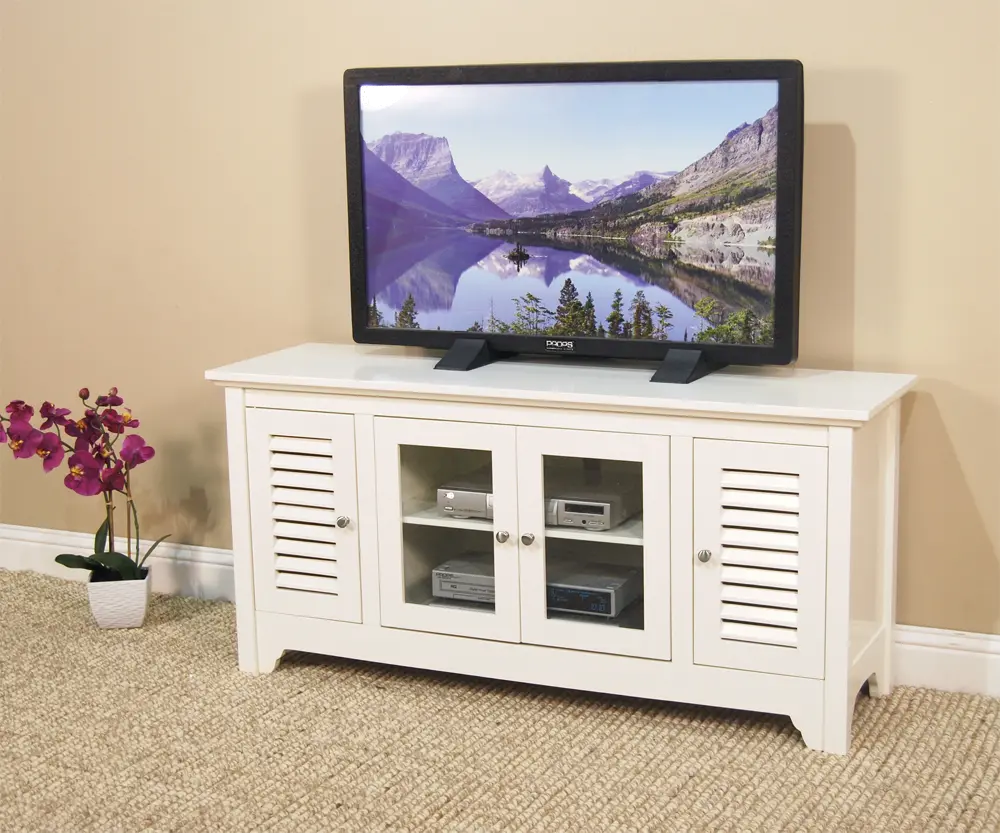 W52C4DOWH White TV Stand (53 Inch)-1