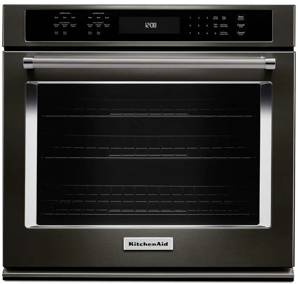 KOSE507EBS KitchenAid 27 Inch Single Wall Oven with Convection- 4.3 cu. ft. Black Stainless Steel-1