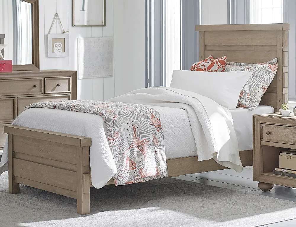 Classic Weathered Gray Twin Bed - Heather-1