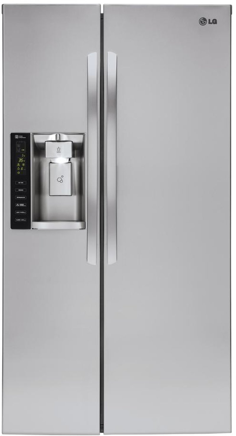 Lg Counter Depth Side By Side Smart Refrigerator 21 91 Cu Ft 36 Inch Stainless Steel