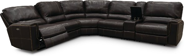 Sectional Sofas And Leather Sectionals Page 3 Rc Willey Dark Brown 6 Piece Power Reclining Sectional Sofa Salinger