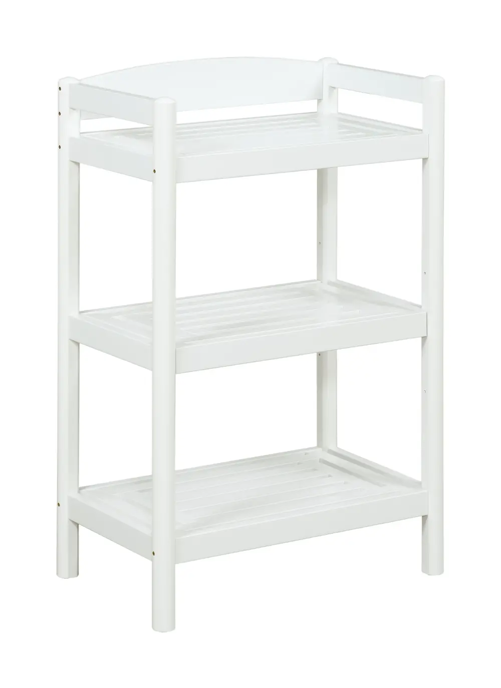 Adjustable White Wooden Low Bookcase / Media Tower -  Exmore-1