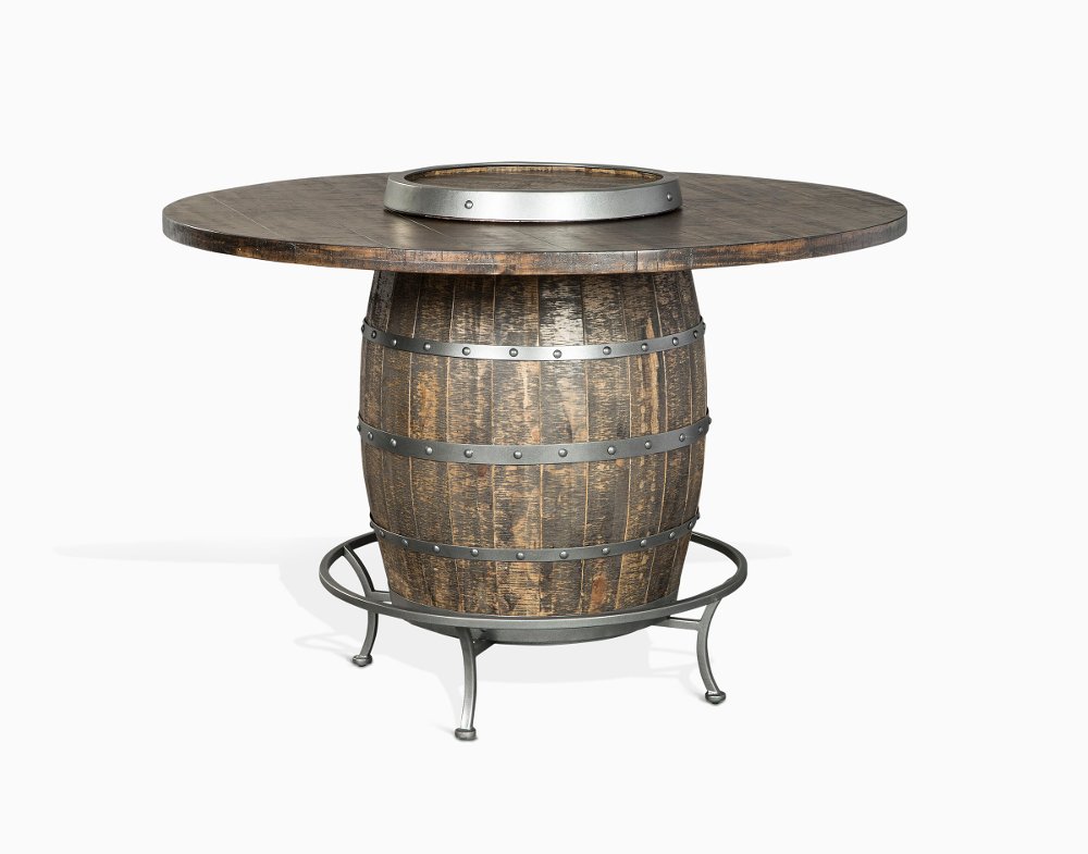 Barrel Tobacco Brown Counter Table
