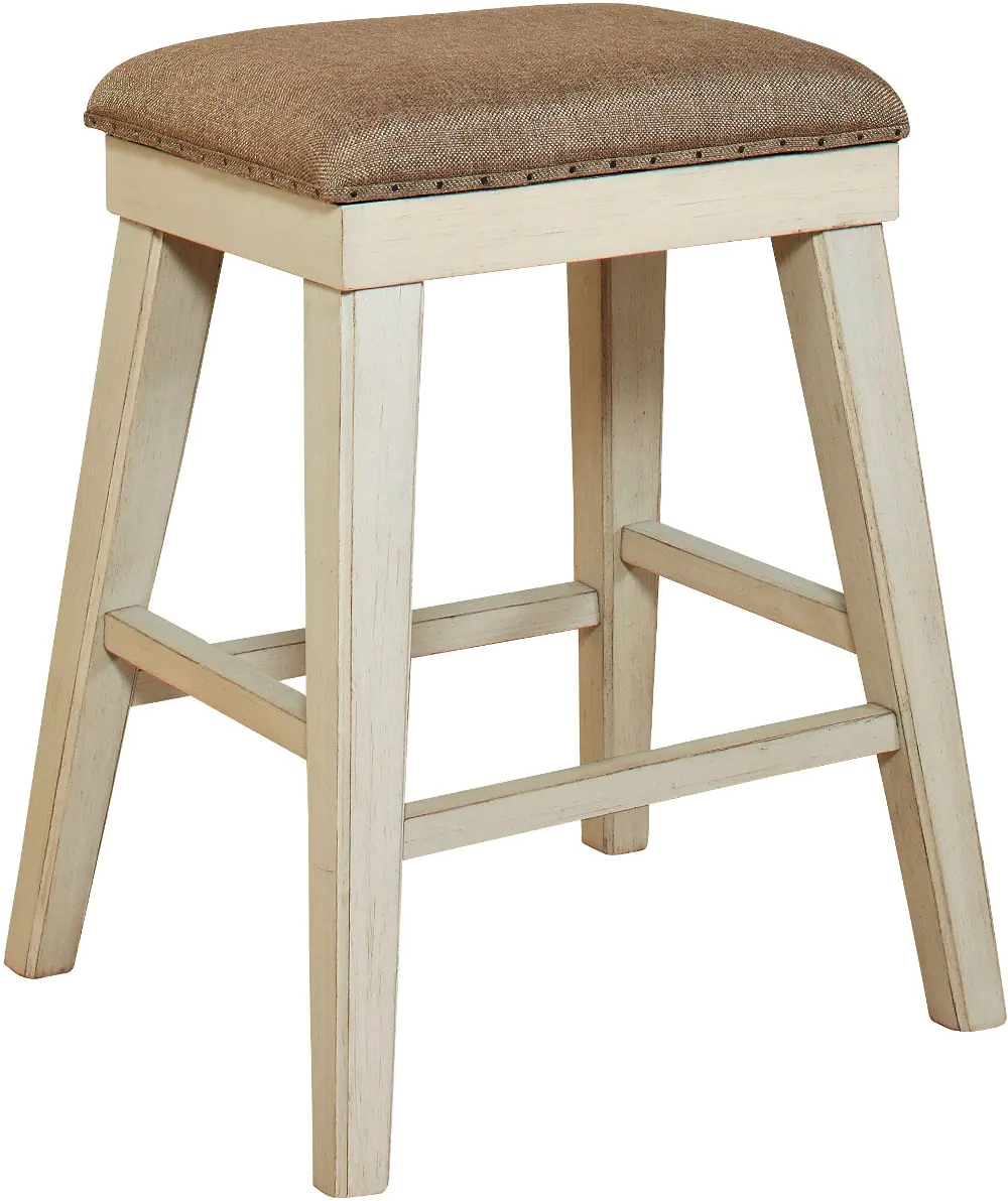 White and Brown Counter Height Stool - Mystic Cay-1
