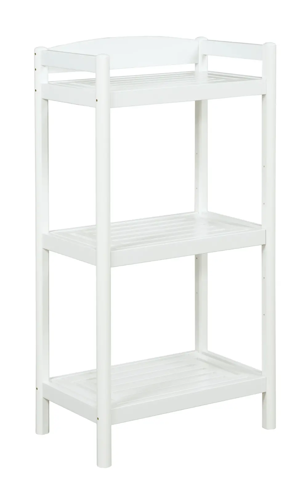 Adjustable White Wooden Bookcase / Media Tower - Exmore-1