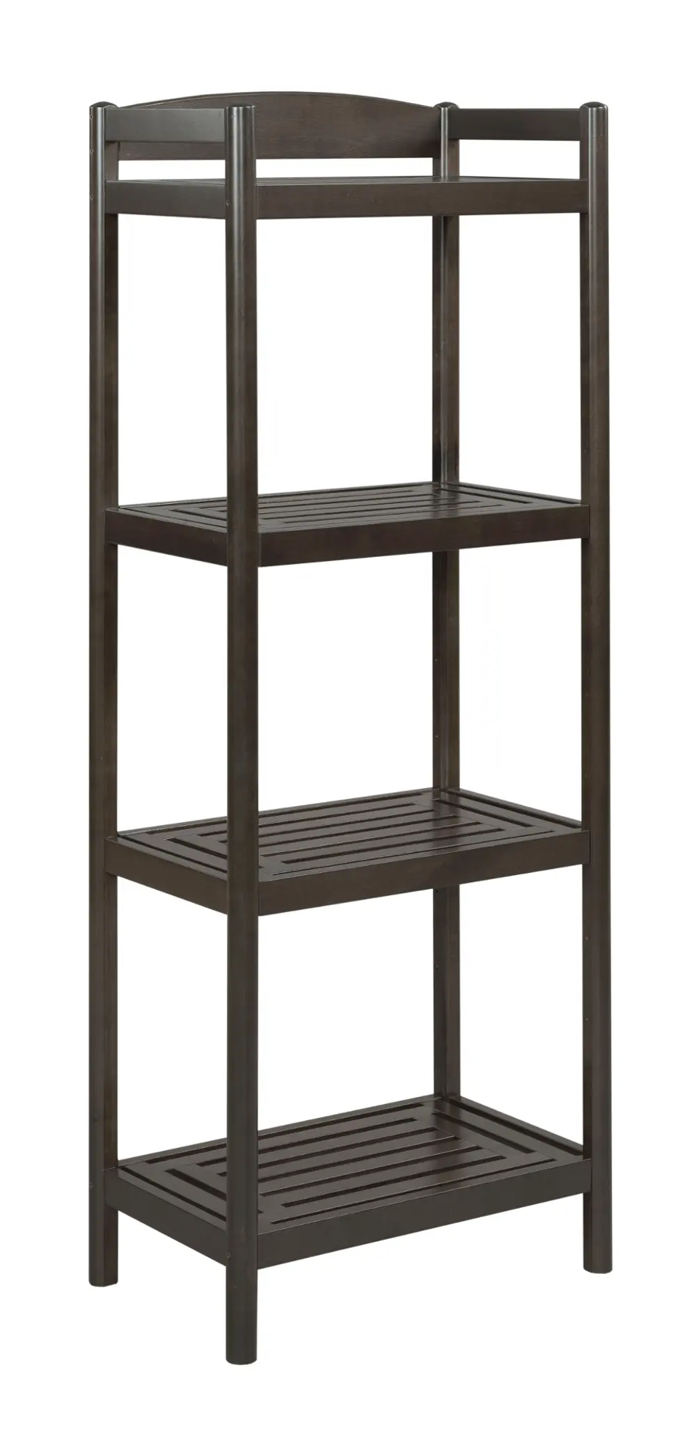 Adjustable Espresso Wooden Tall Bookcase / Media Tower - Exmore-1