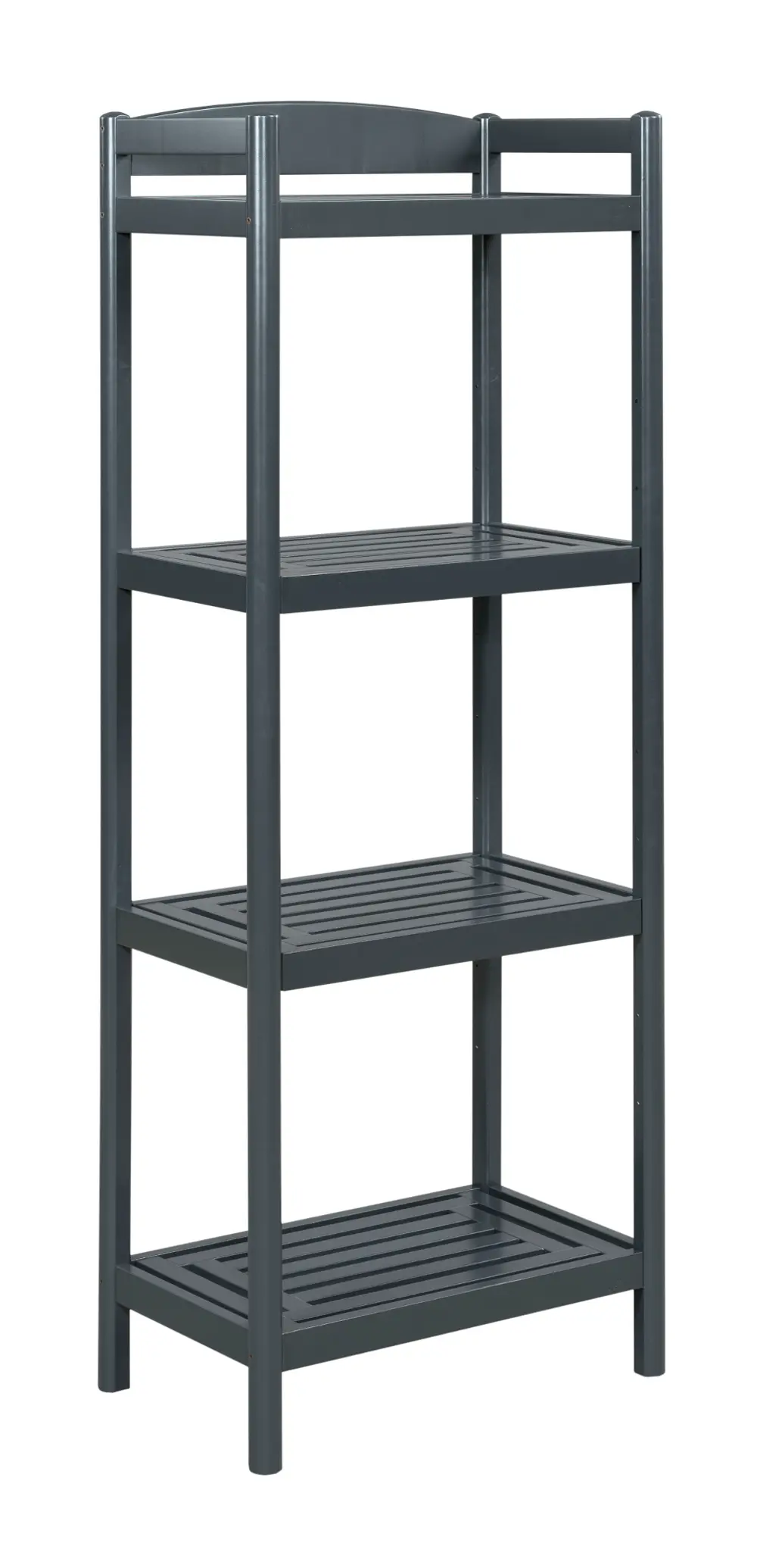 Adjustable Graphite Wooden Tall Bookcase / Media Tower - Exmore-1