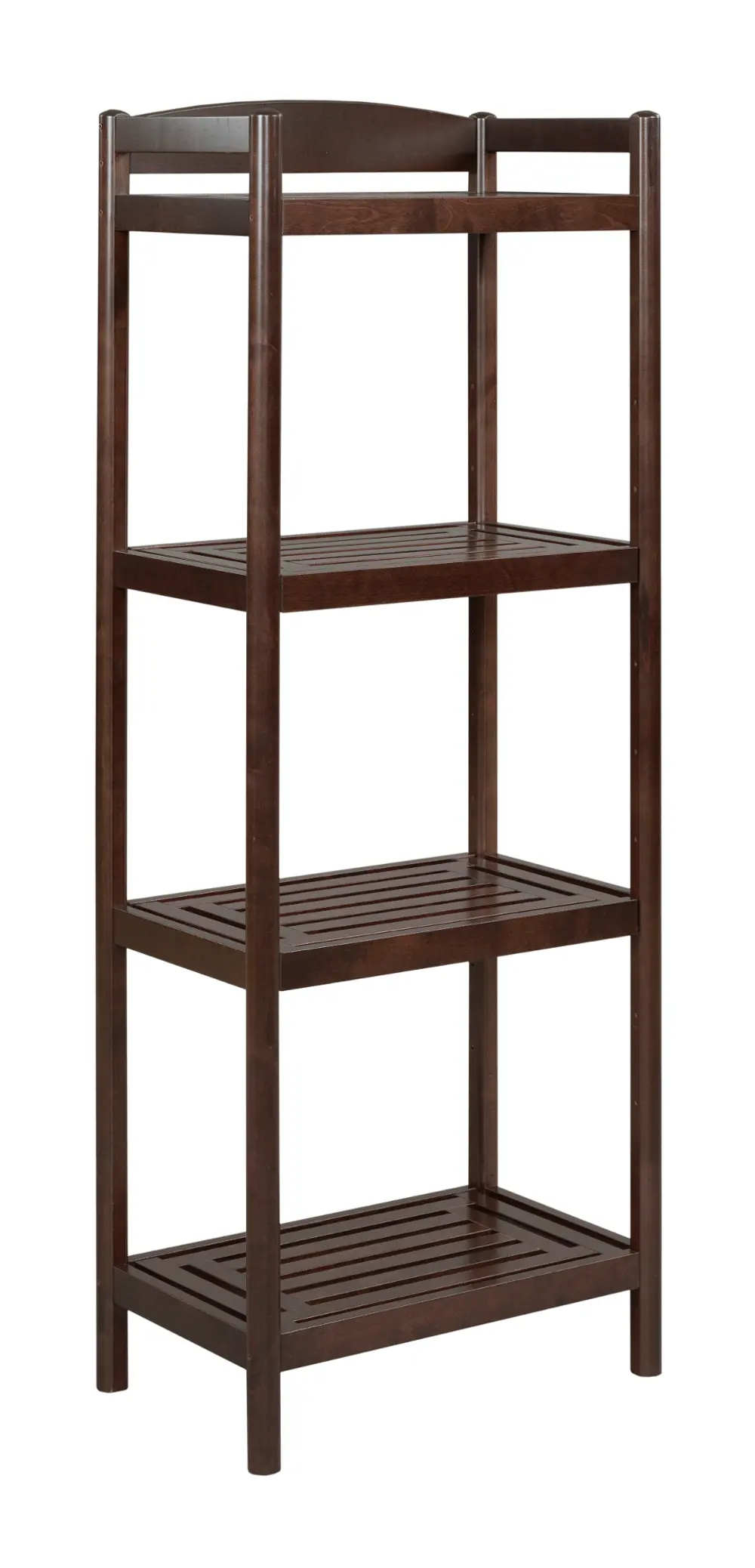 Adjustable Merlot Wooden Tall Bookcase / Media Tower - Exmore-1