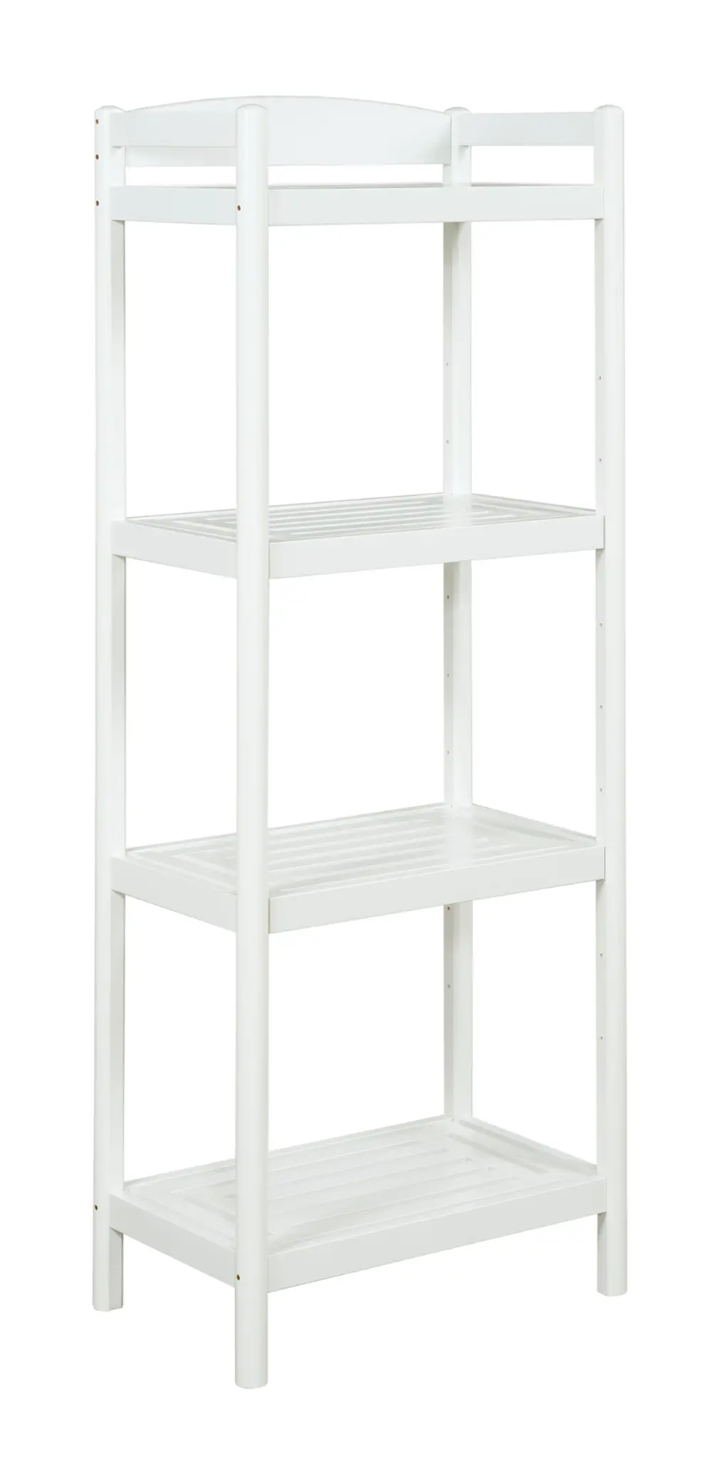 Adjustable White Wooden Tall Bookcase / Media Tower - Exmore-1