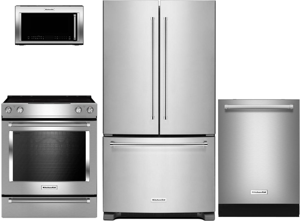 Kitchenaid 4 Piece Liance Package With Electric Range Stainless Kitchenaid 4 Piece Liance Package With Electric Range Stainless Steel Kitchen Rc Willey Furniture