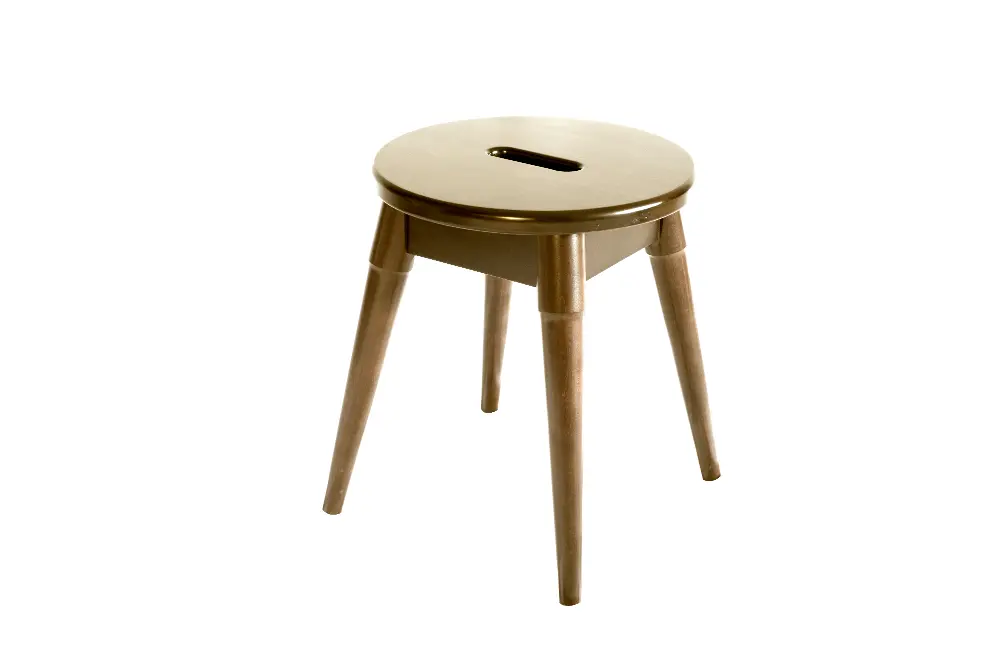 Solid Wood Round Stool - Arendal-1