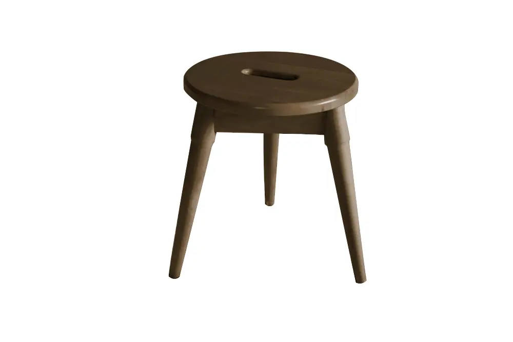 Solid Wood Round Tripod Stool - Arendal-1