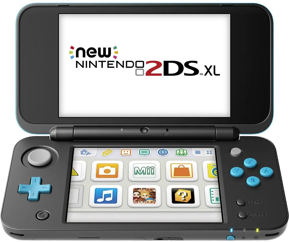 2DSXL/HRDWR_BLK&TURQ New Nintendo 2DS XL - Black and Turquoise -1
