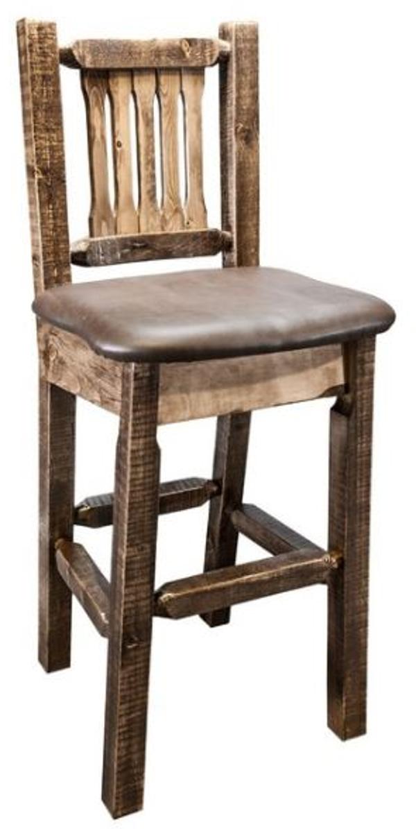 Homestead Counter Height Stool W Back, Wood Counter Height Stools With Backs