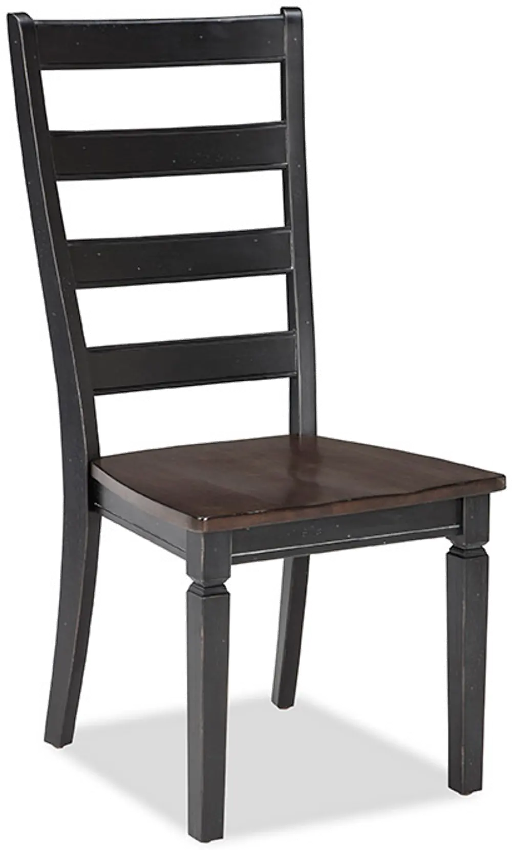 Black Ladder Back Dining Chair - Glennwood-1