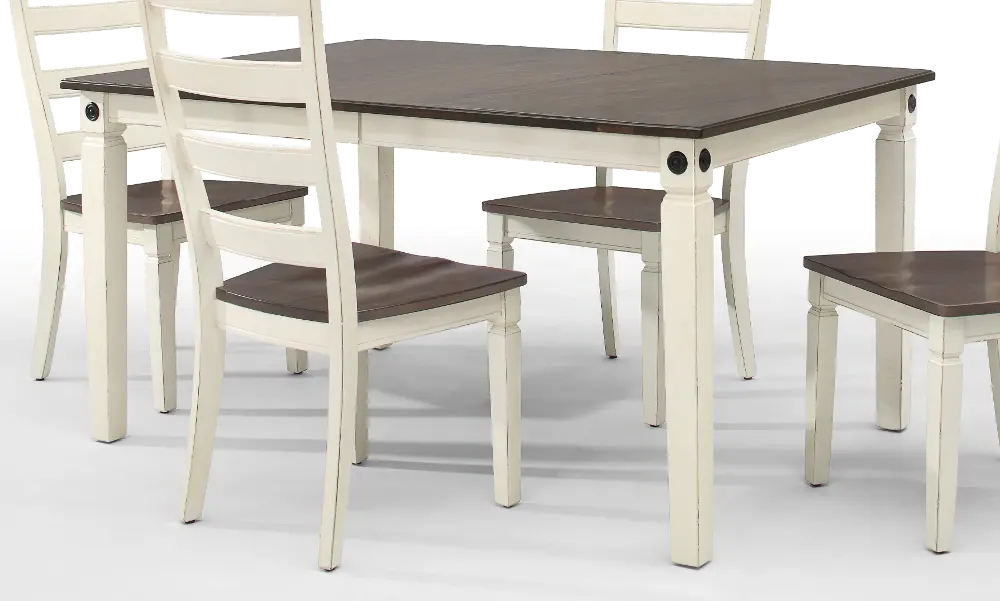 White Leg Dining Table - Glennwood-1