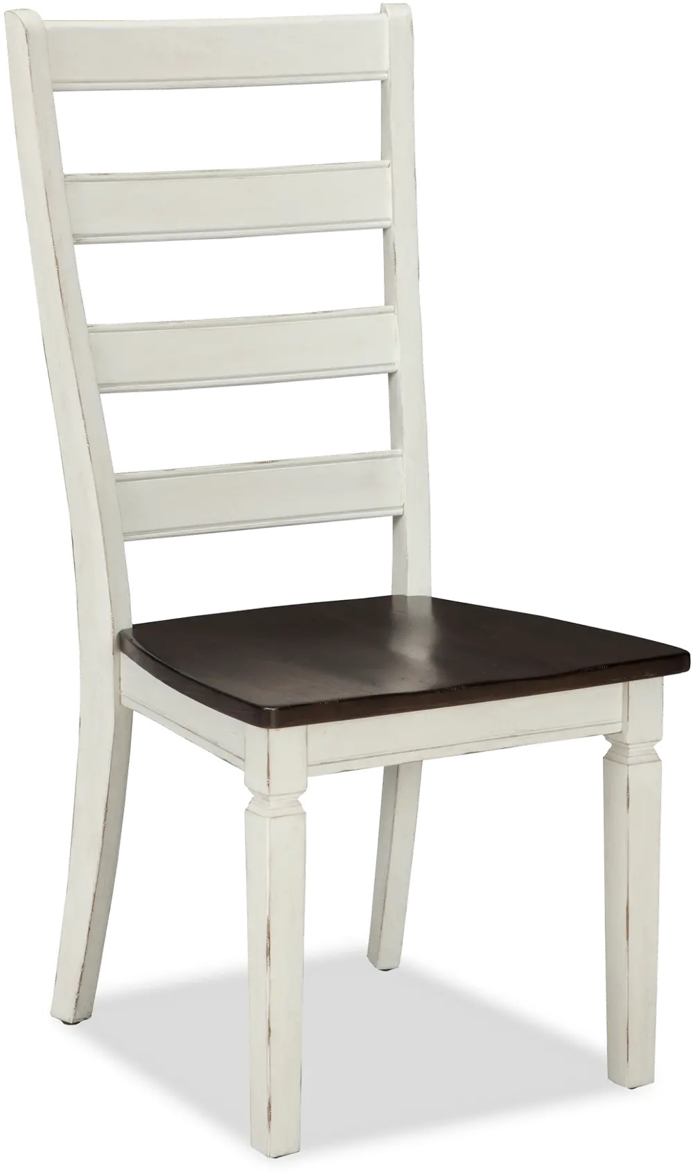 Ladder Back White Dining Chair - Glennwood-1