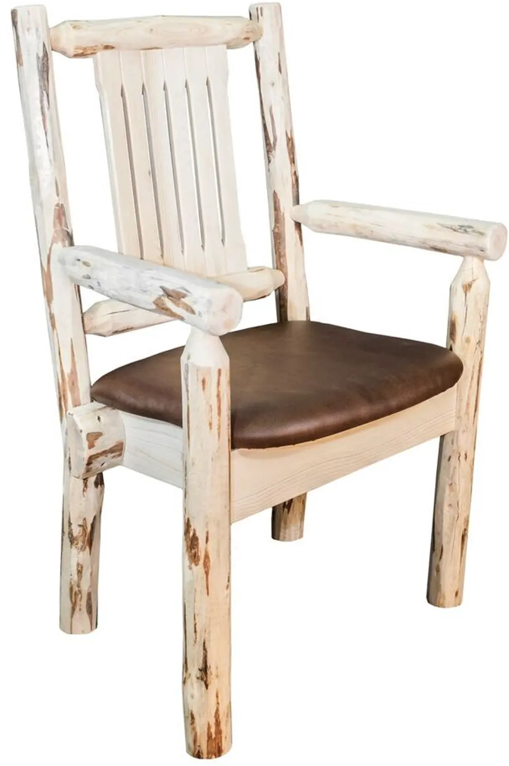 Captain's Chair w/ Upholstered Seat - Montana-1
