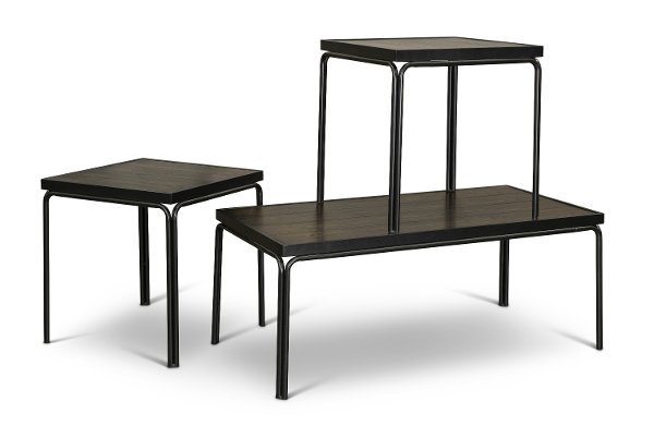 Coffee Tables And End Rc Willey Furniture Rustic Brown Elm 3 Piece Coffee Table Set Clarence