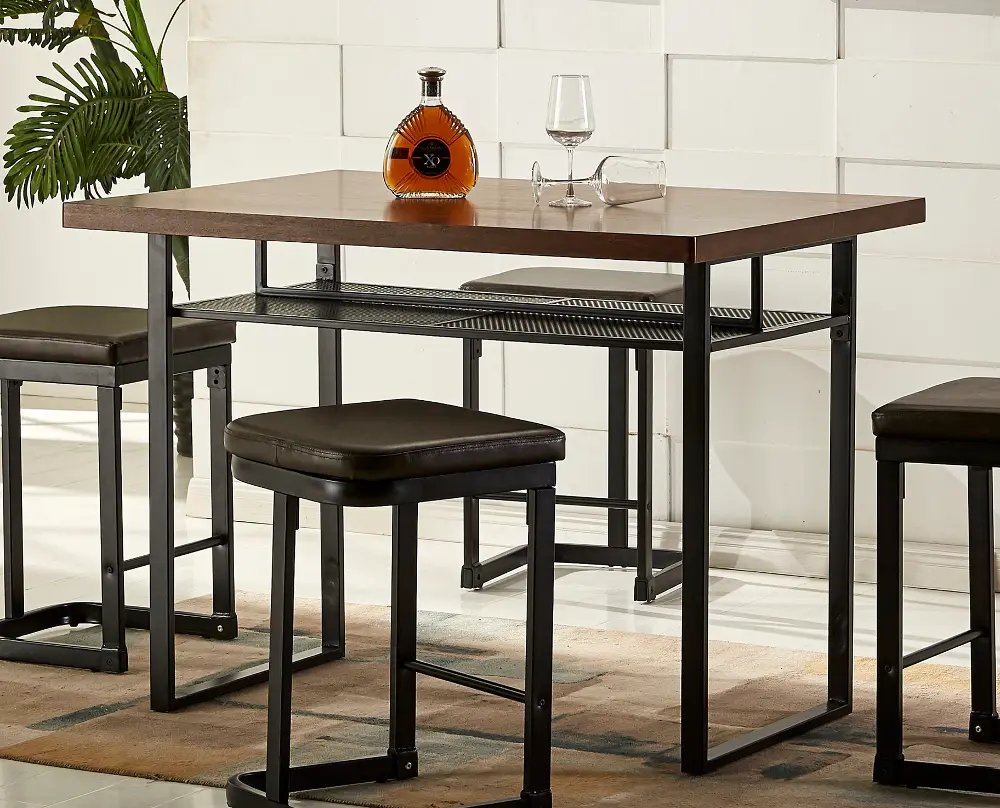 Metal and Wood Counter Height Dining Table - Eli Collection-1