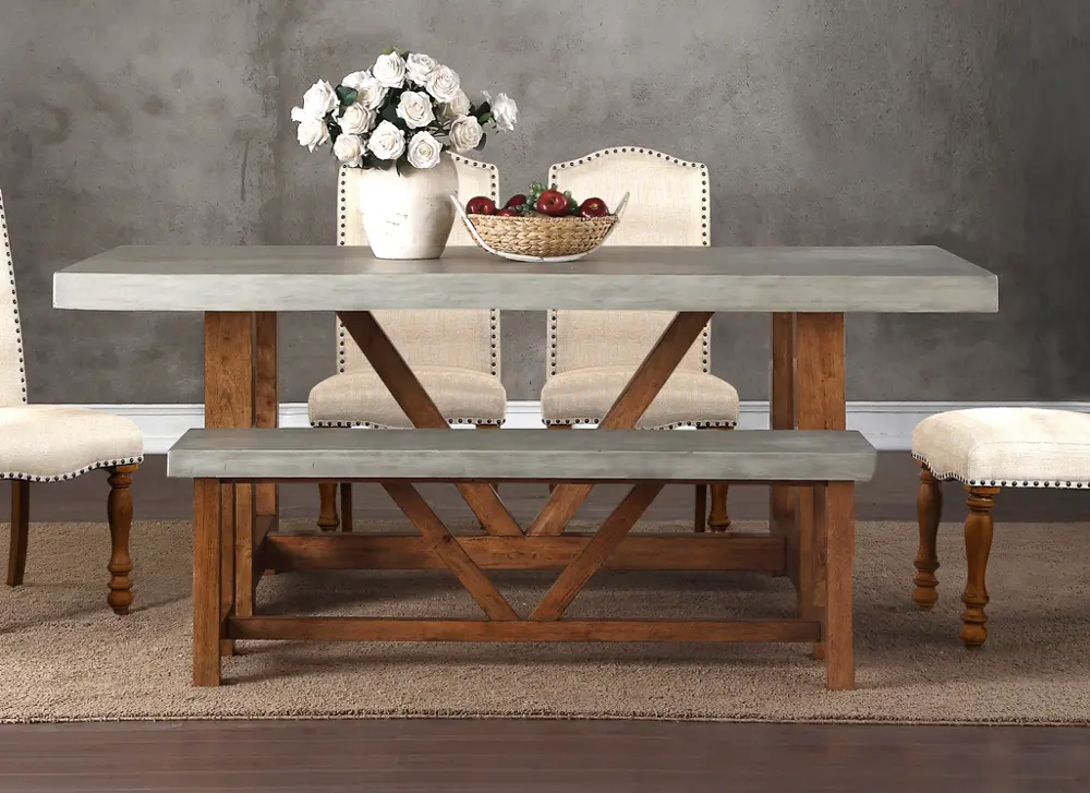 Faux Cement Dining Table - Bohemian-1