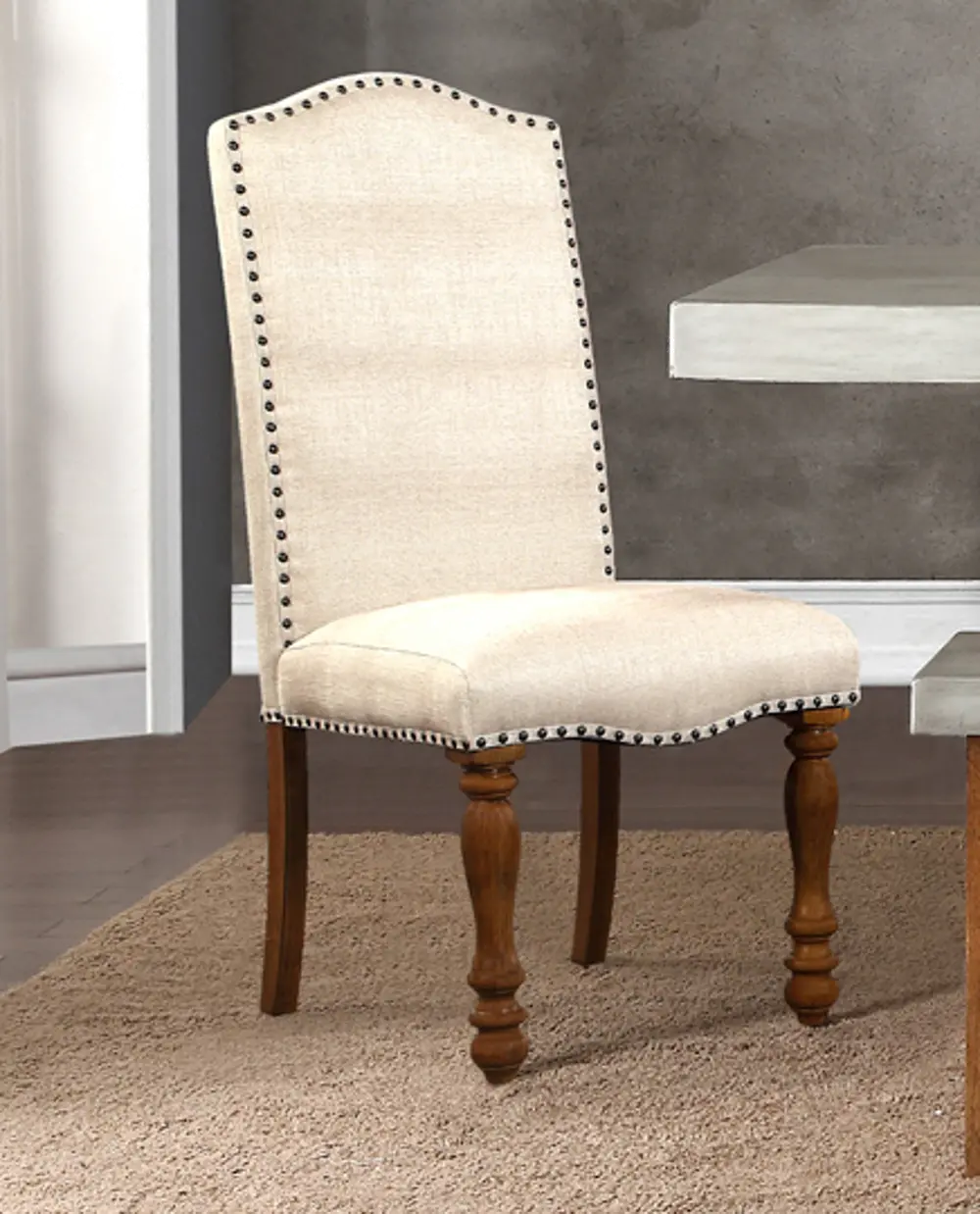 Ivory Upholstered Dining Chair - Bohemian-1