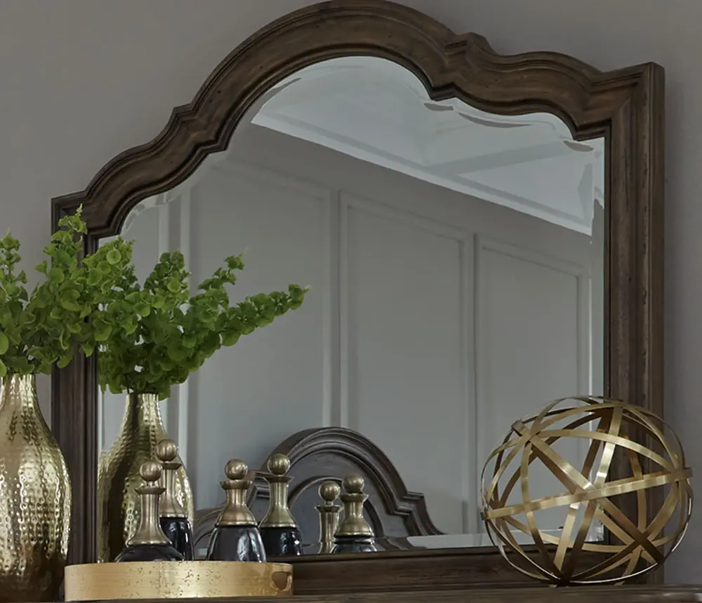 Traditional Chestnut Brown Mirror - Valley Springs-1