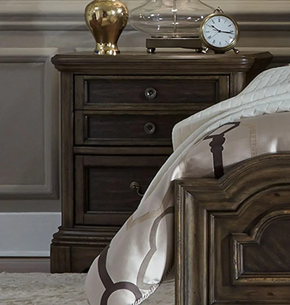 Traditional Chestnut Brown Nightstand - Valley Springs-1
