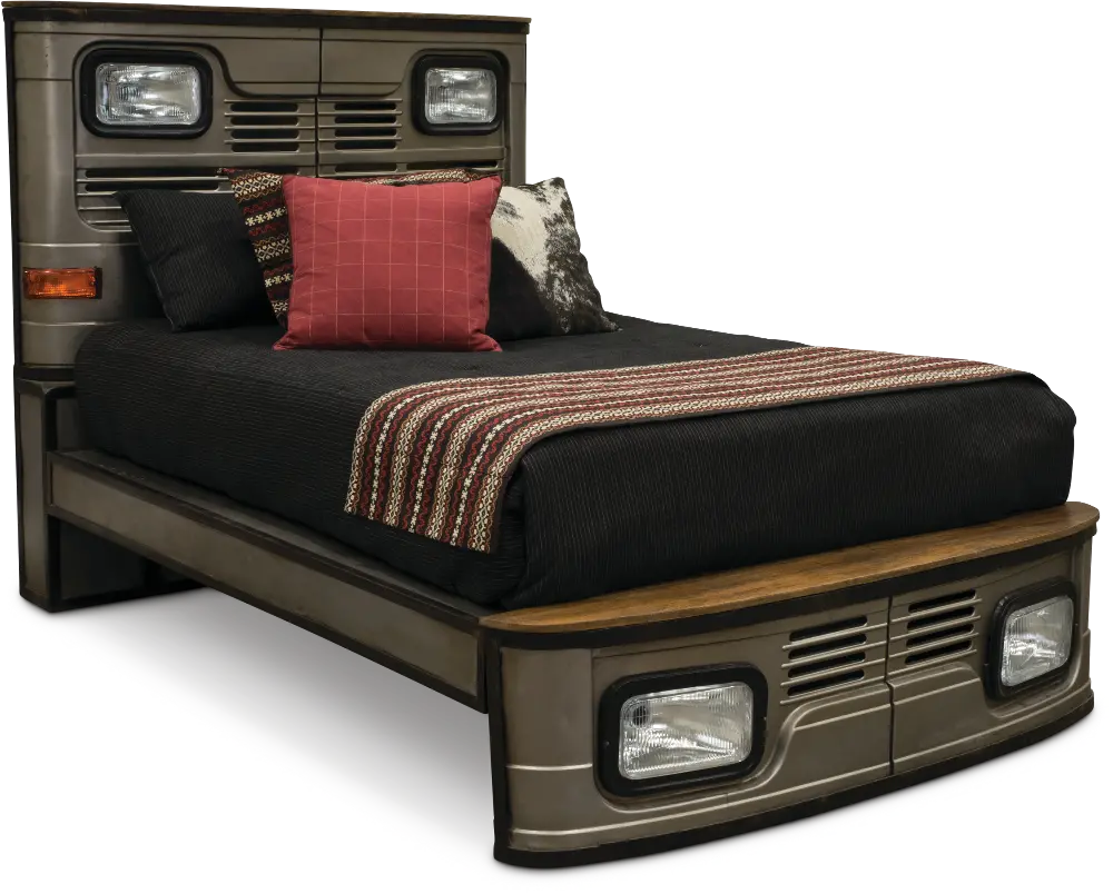 Truck Silver Twin Metal Bed - Highway -1