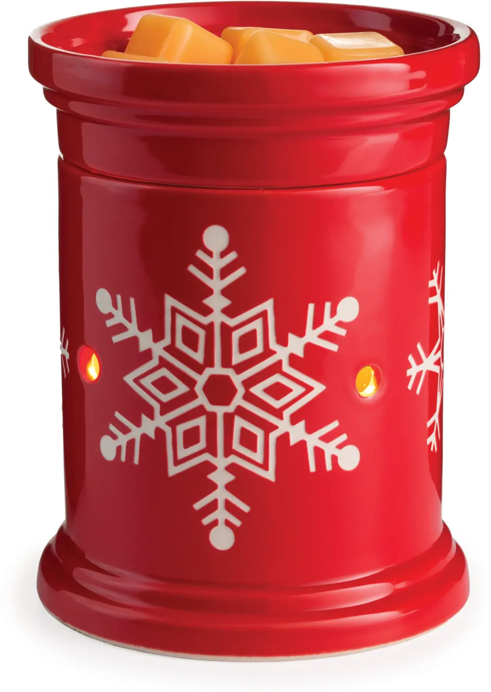 Red and White Snowflake Illumination Fragrance Warmer - Candle Warmers-1