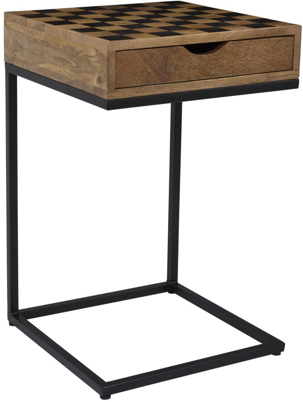 Global Archive Checkerboard C-Shaped Table