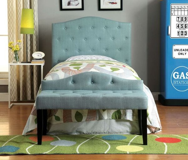 A New Twin Bed From Rc Willey Idf 7989bl Hb T Blue Tufted Upholstered Twin Headboard Venice