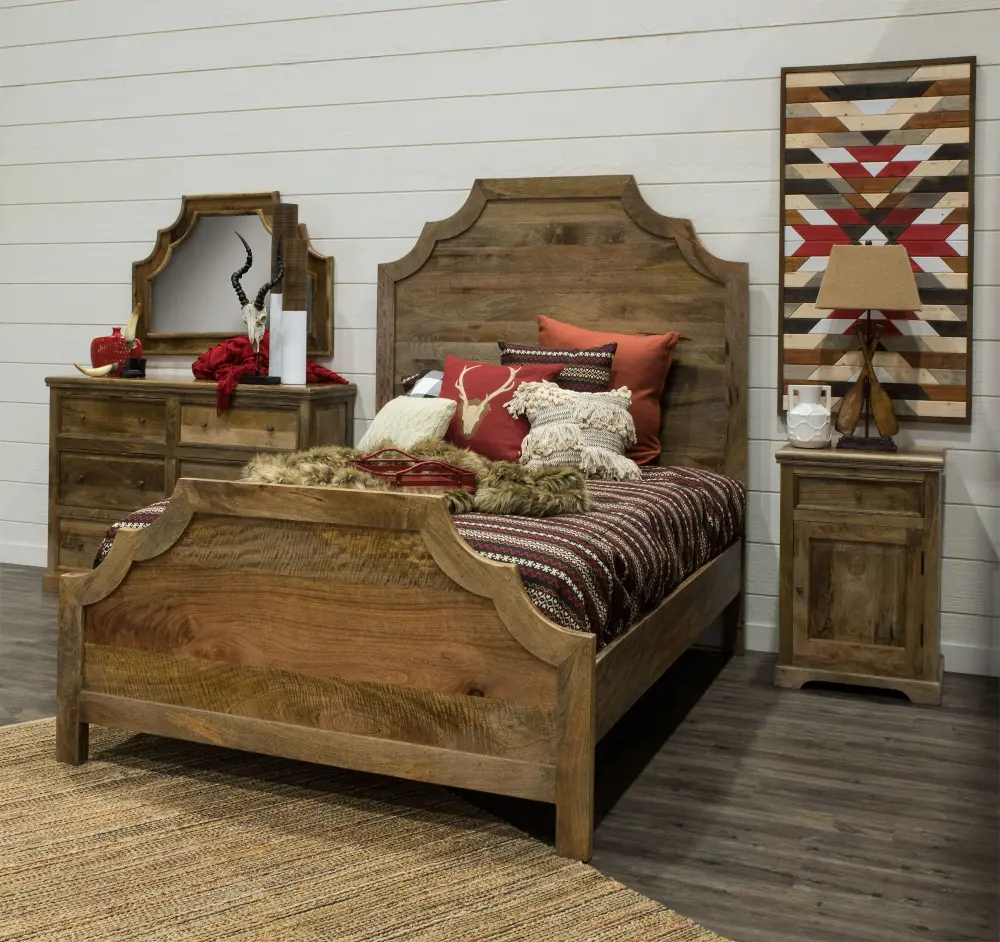 Rustic Natural 4 Piece King Bedroom Set - Thurston-1