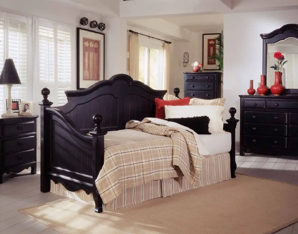 Onyx Black Classic Traditional Daybed - Town & Country-1