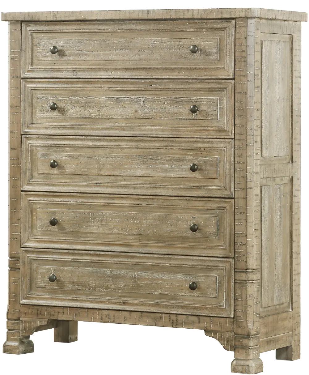 Classic Weathered Pine Chest of Drawers - Interlude II-1
