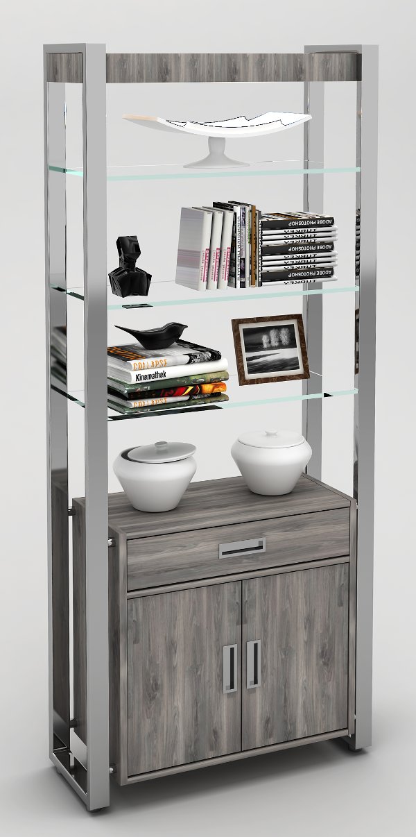 Rc Willey S Bookcases For Your Home Office Gl And Chrome Bookcase