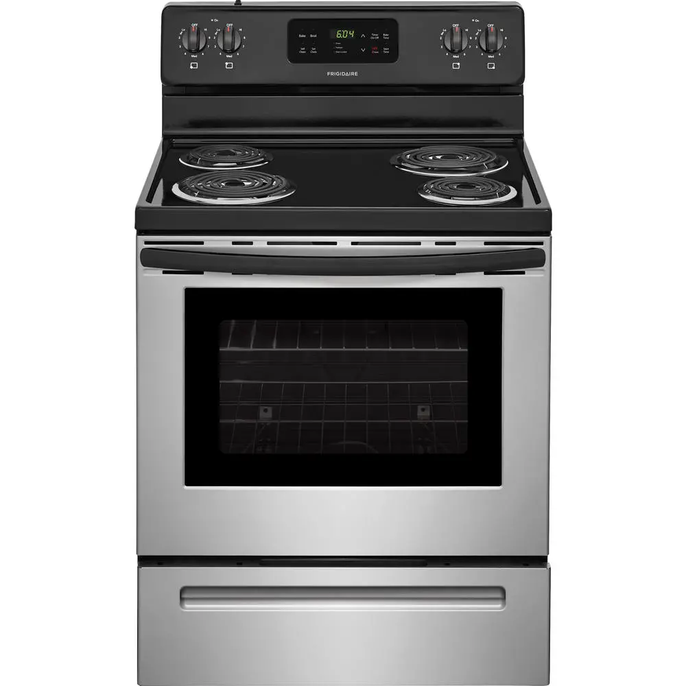FFEF3016TS Frigidaire Electric Range with Store-More Storage Drawer - 5.3 cu. ft. Stainless Steel-1