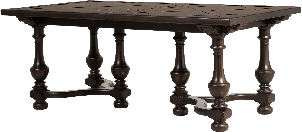 Smoked Molasses Traditional Dining Table - Caldwell Collection-1